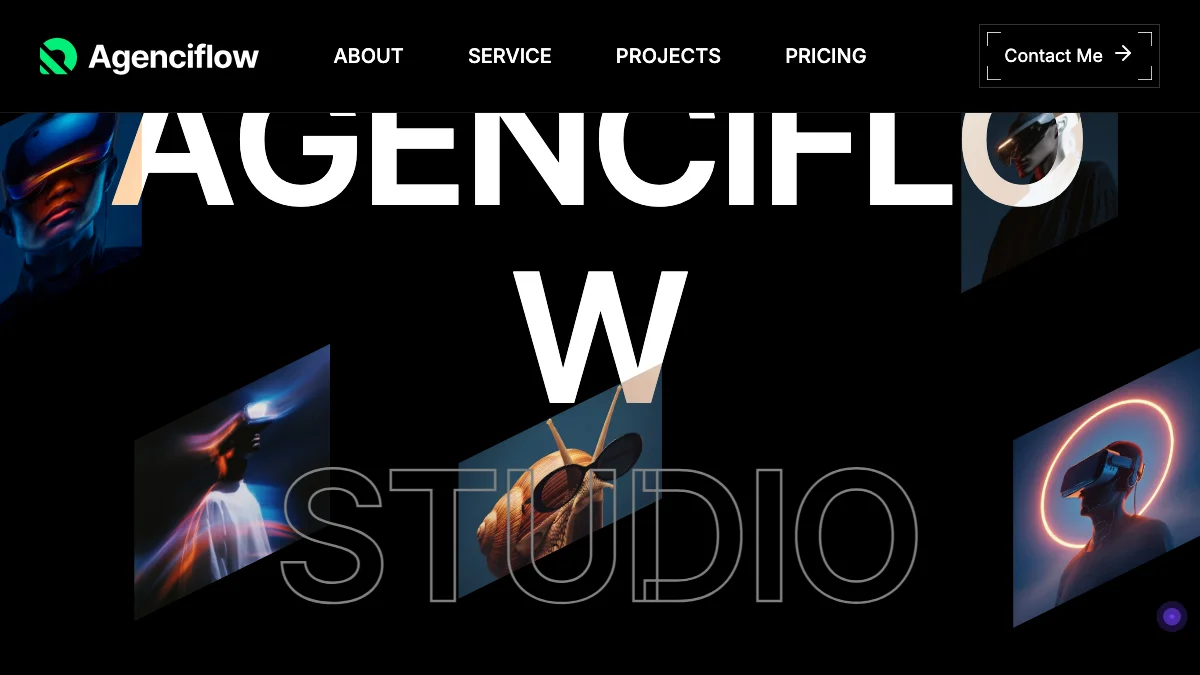 Screenshot of the Agenciflow theme homepage