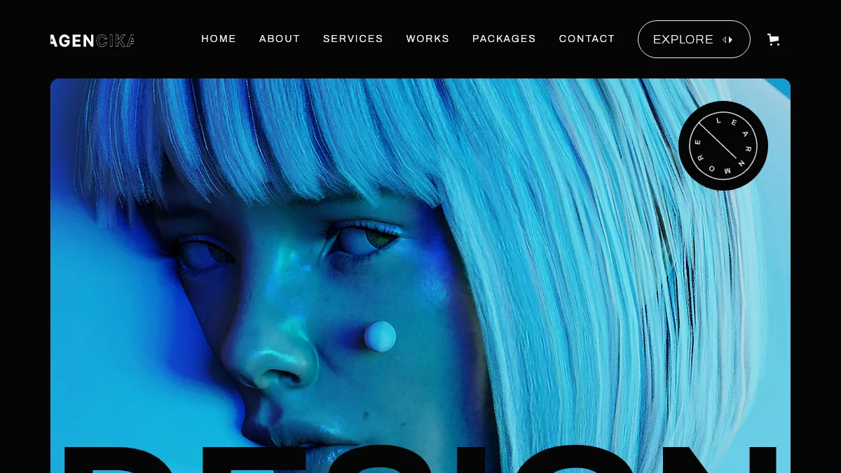 Screenshot of the AGENCIKA Agency theme homepage
