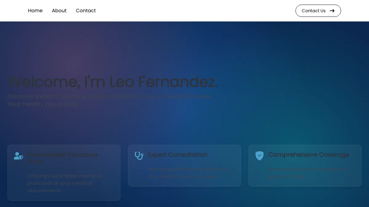 Screenshot of the Agent theme homepage
