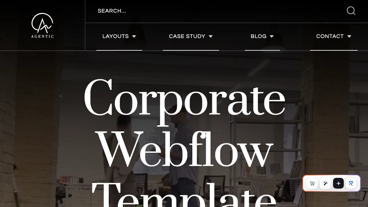Screenshot of the Agentic theme homepage