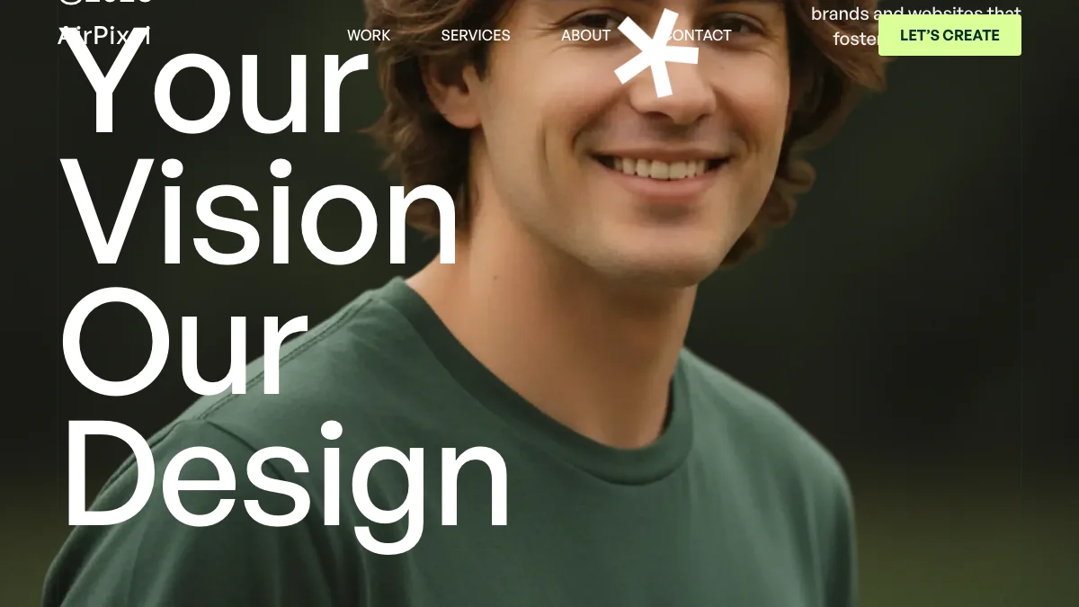Screenshot of the AirPixel theme homepage