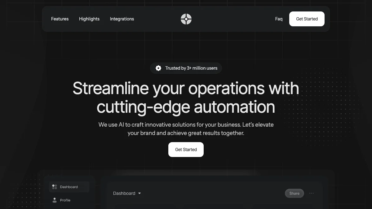 Screenshot of the Aisav theme homepage