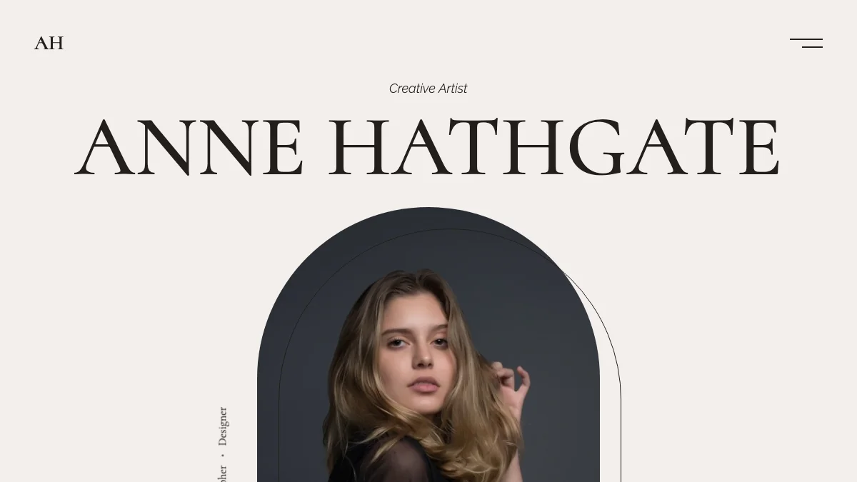 Screenshot of the Anne Hathgate theme homepage