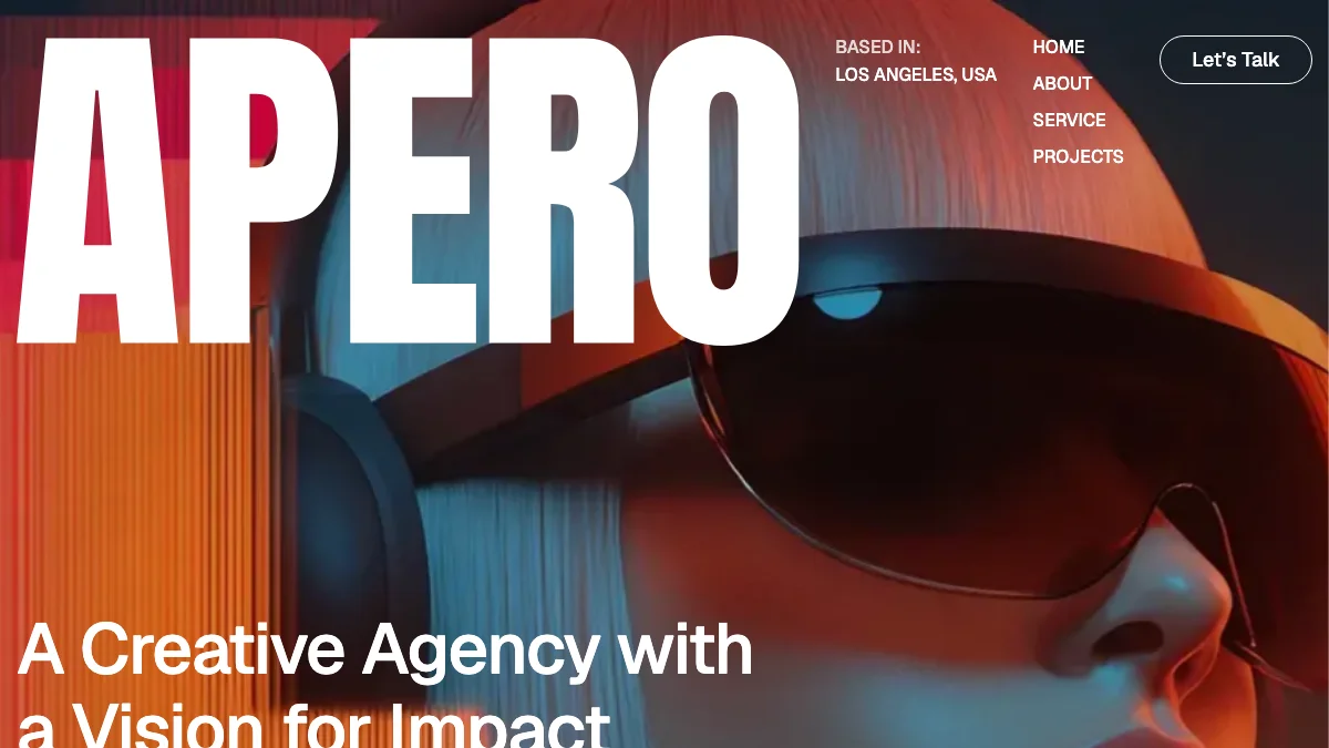 Screenshot of the Apero theme homepage