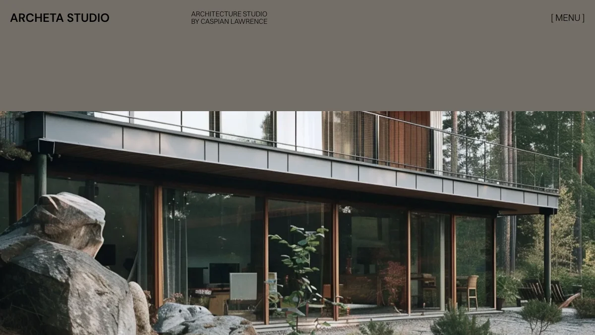 Screenshot of the Archeta Studio theme homepage
