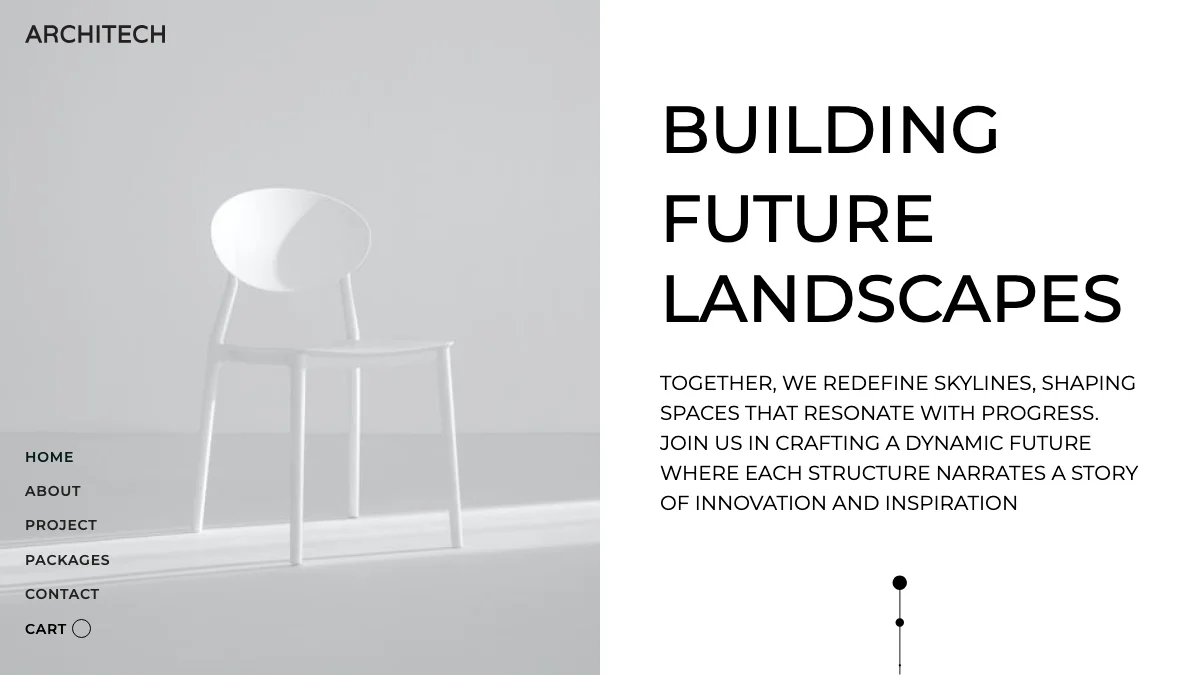 Screenshot of the Architech theme homepage