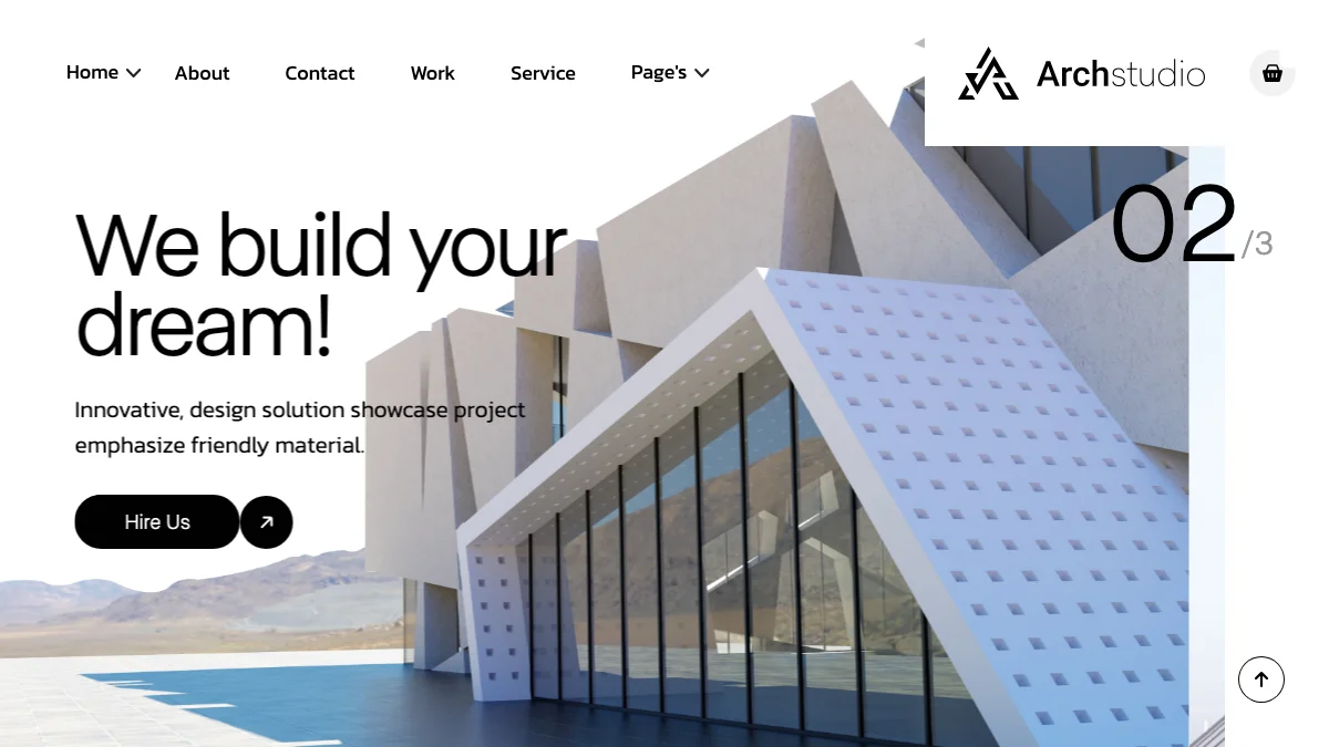 Screenshot of the ArchStudio theme homepage