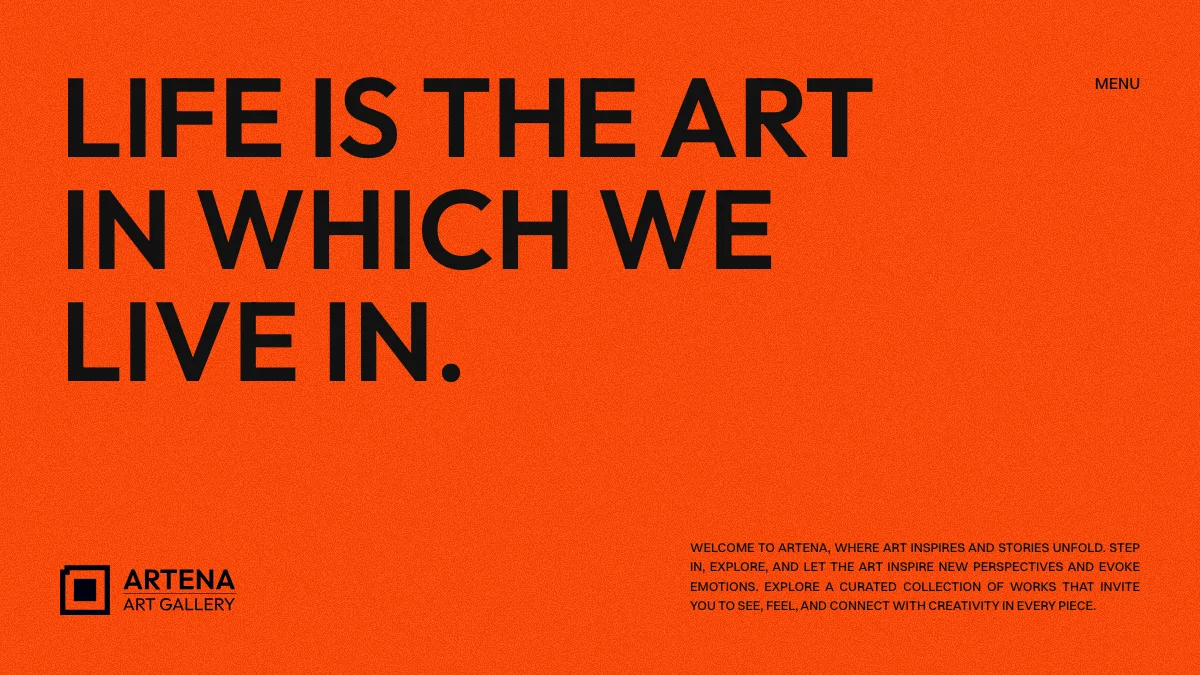Screenshot of the Artena theme homepage