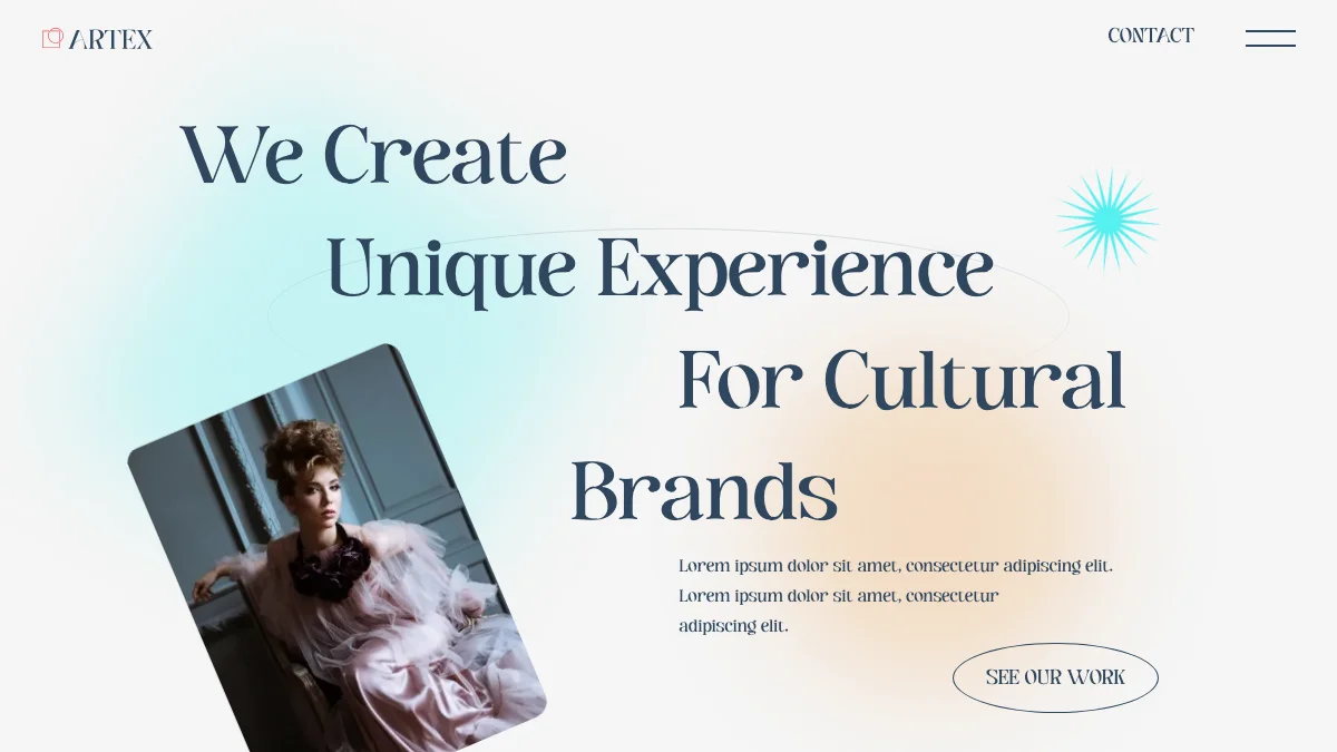 Screenshot of the Artex theme homepage