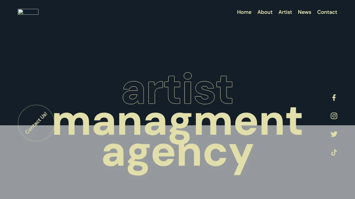 Screenshot of the Artiz theme homepage