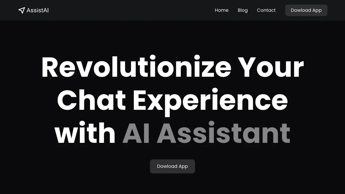 Screenshot of the AssistAi∂ theme homepage