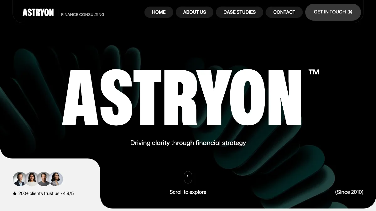 Screenshot of the Astryon theme homepage