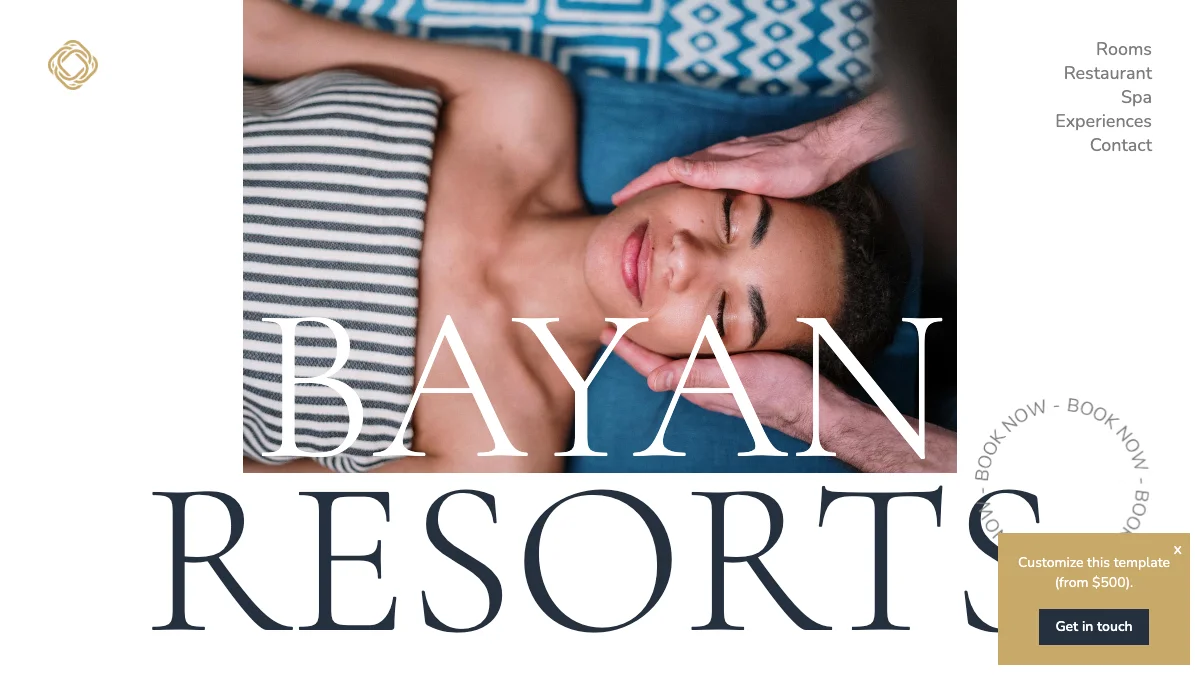 Screenshot of the Bayan theme homepage