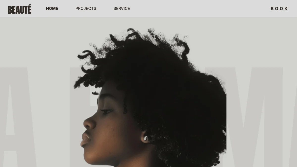 Screenshot of the Beauté theme homepage