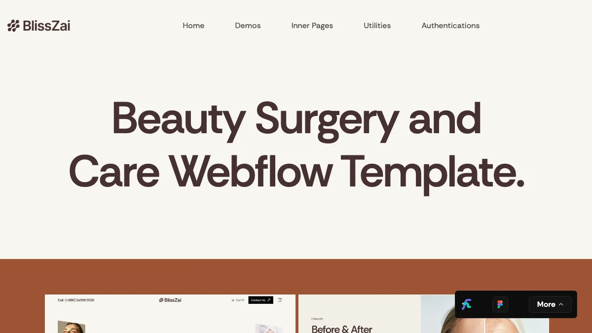 Screenshot of the Blisszai theme homepage