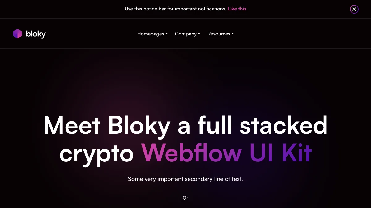 Screenshot of the Bloky theme homepage