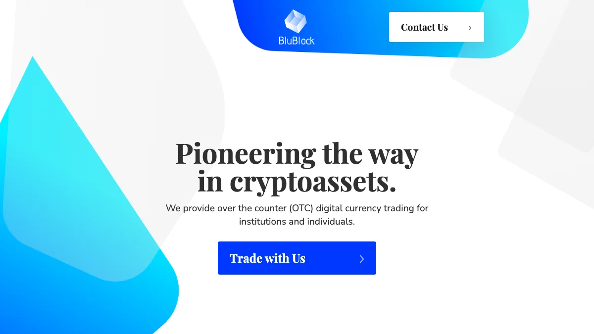 Screenshot of the BluBlock theme homepage