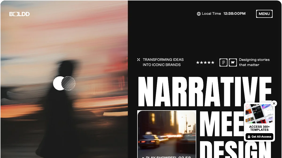 Screenshot of the Boldd theme homepage