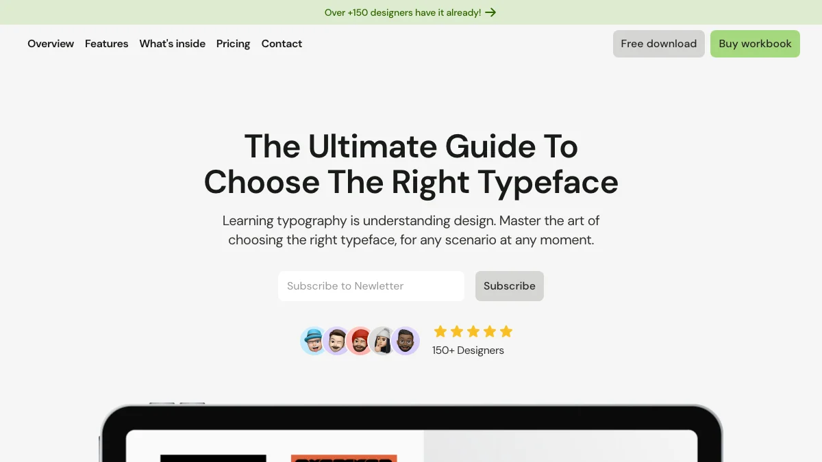 Screenshot of the Book Landing Builder theme homepage