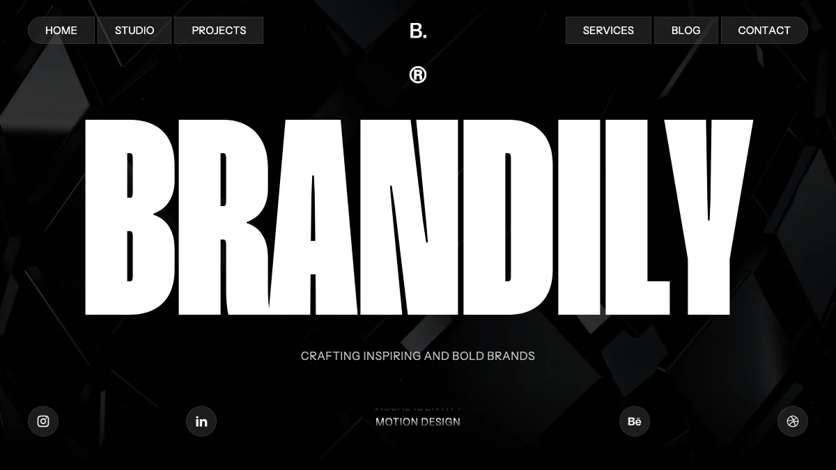 Screenshot of the Brandily theme homepage