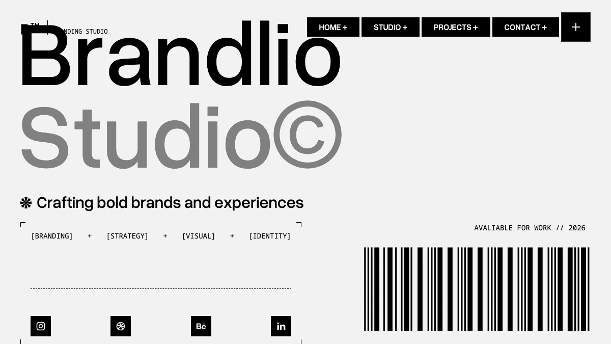 Screenshot of the Brandlio theme homepage