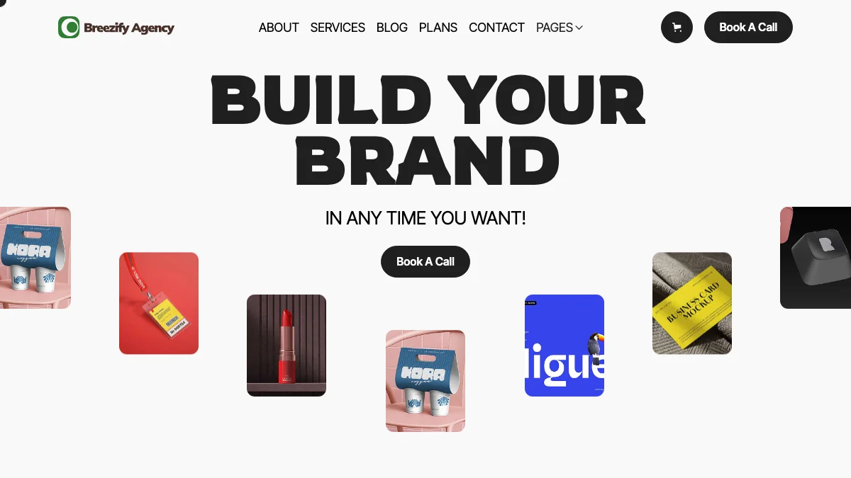 Screenshot of the Breezify theme homepage