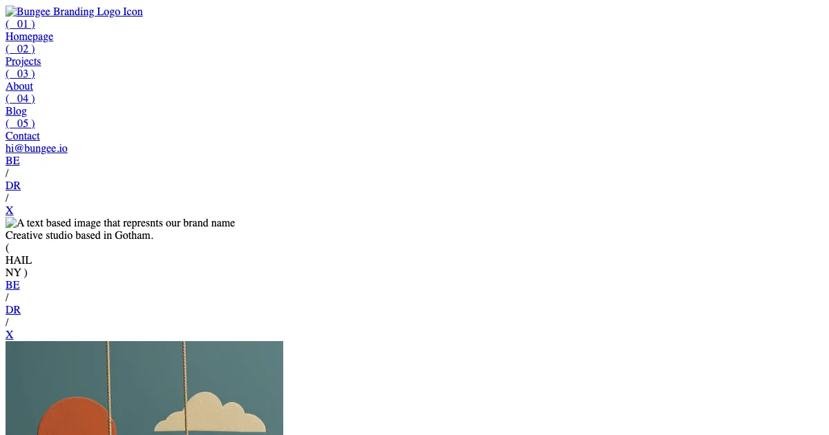 Screenshot of the Bungee theme homepage
