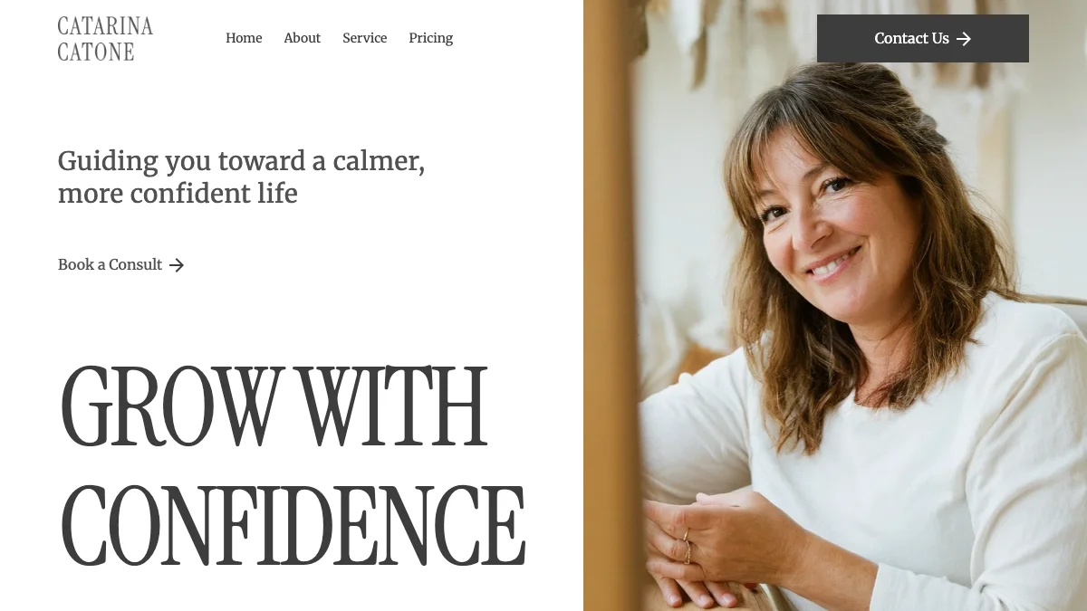 Screenshot of the Catarina Catone theme homepage