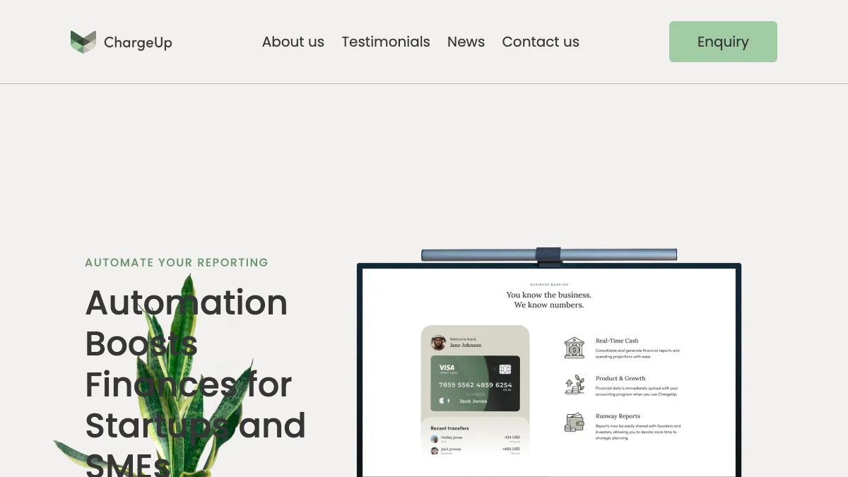 Screenshot of the ChargeUp theme homepage