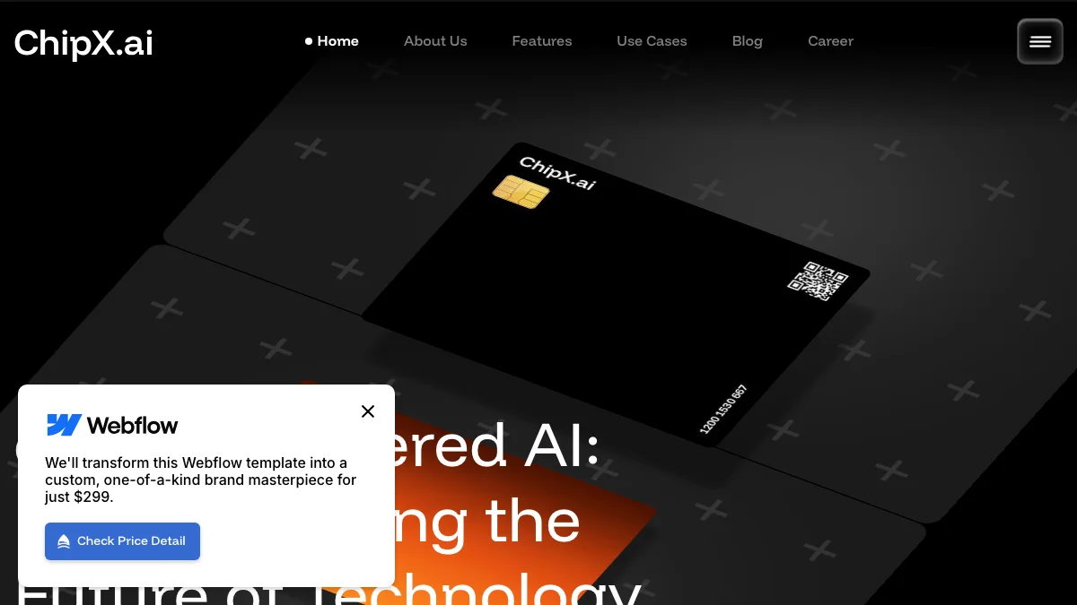 Screenshot of the Chipx theme homepage