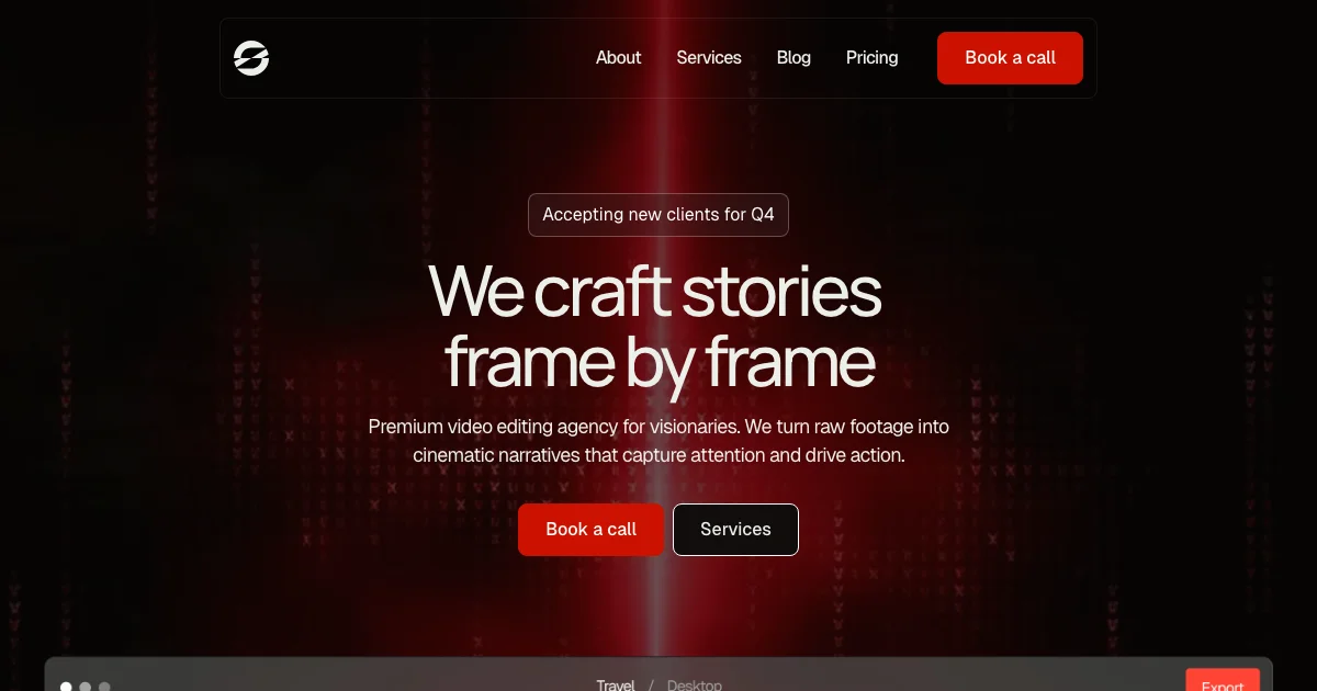 Screenshot of the Cinevo theme homepage