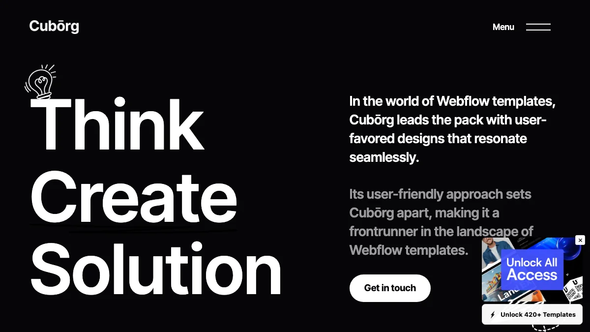 Screenshot of the Coburgd Agency theme homepage