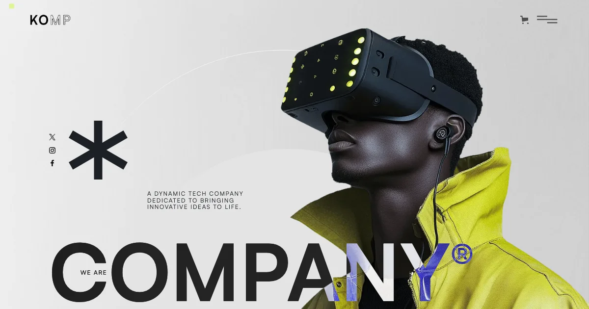 Screenshot of the COMPANY theme homepage