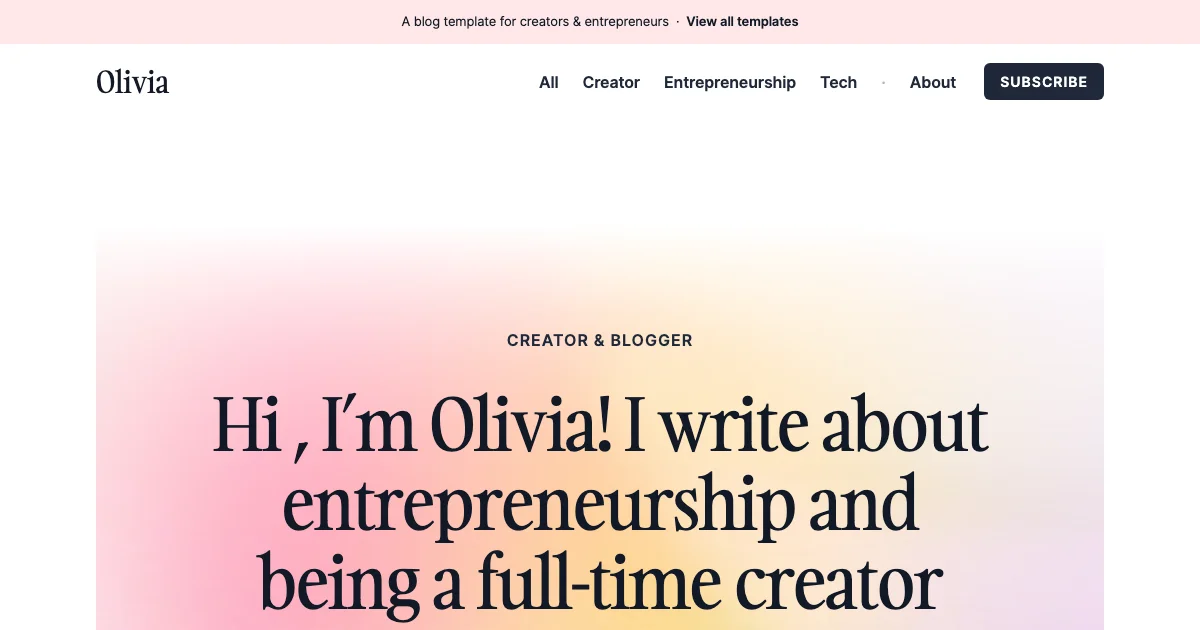 Screenshot of the Compose theme homepage