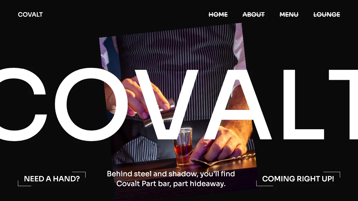 Screenshot of the Covalt theme homepage