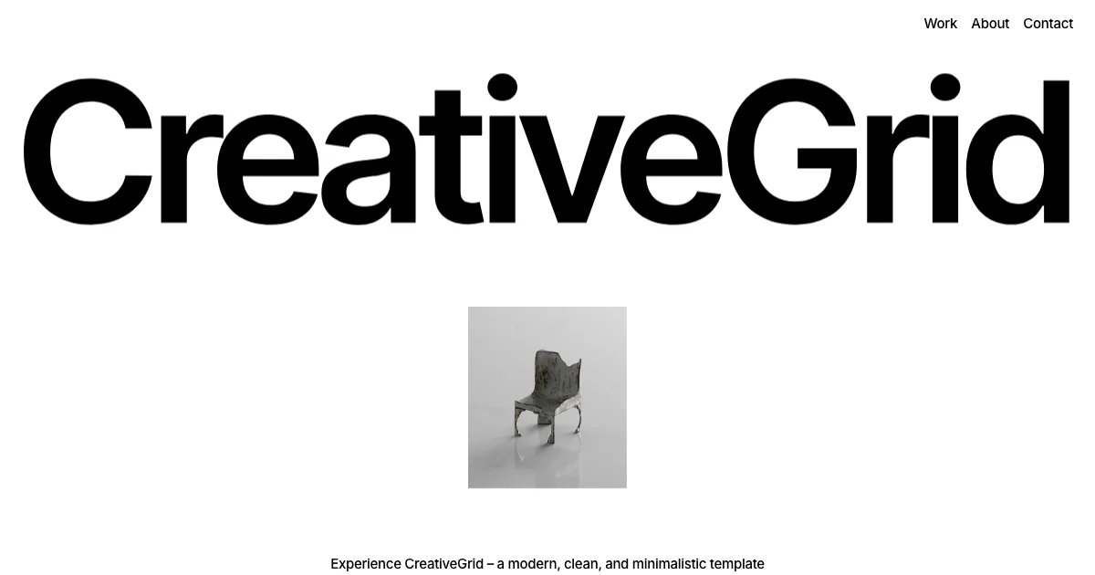 Screenshot of the CreativeGrid theme homepage