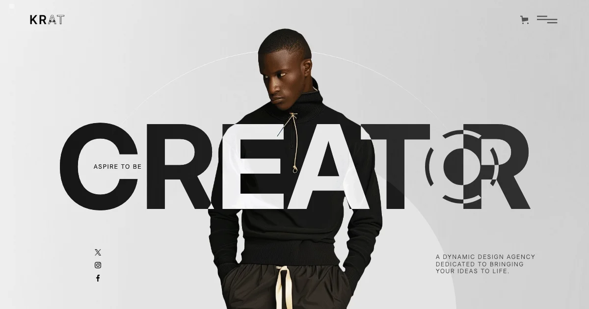 Screenshot of the CREATOR theme homepage