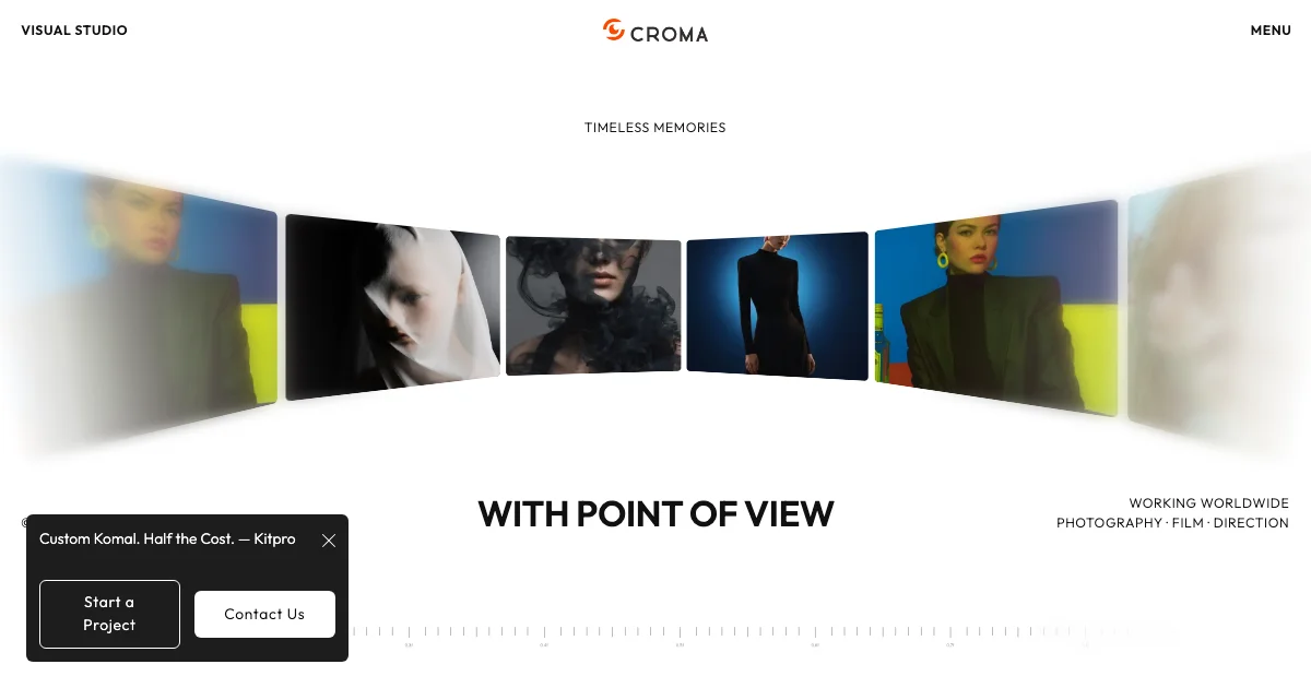 Screenshot of the Croma theme homepage