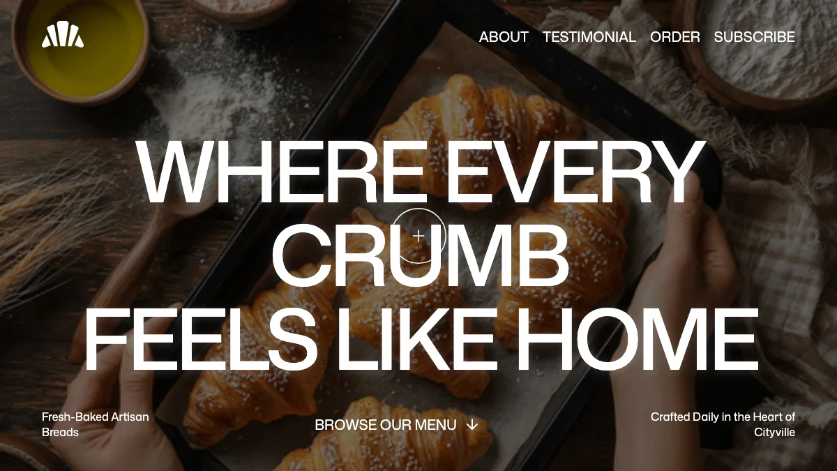 Screenshot of the Crumblr theme homepage