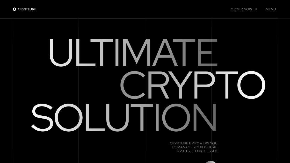 Screenshot of the Crypture theme homepage