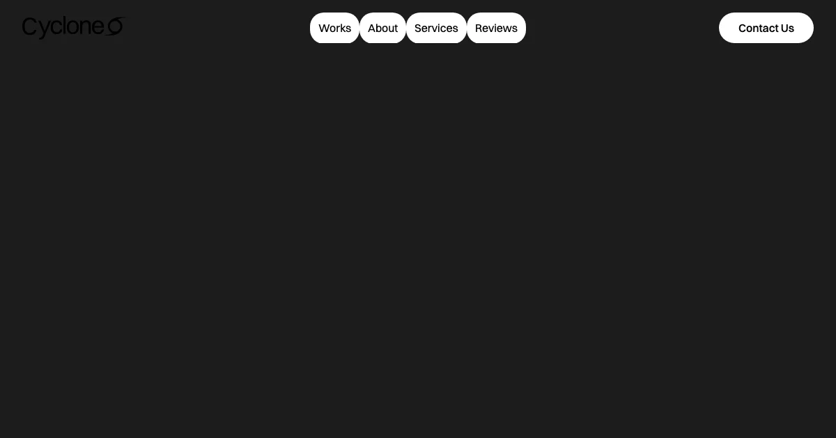Screenshot of the Cyclone Studio theme homepage