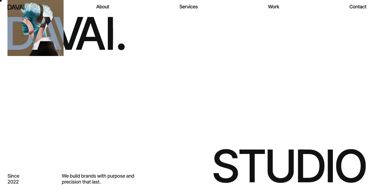 Screenshot of the Davai theme homepage