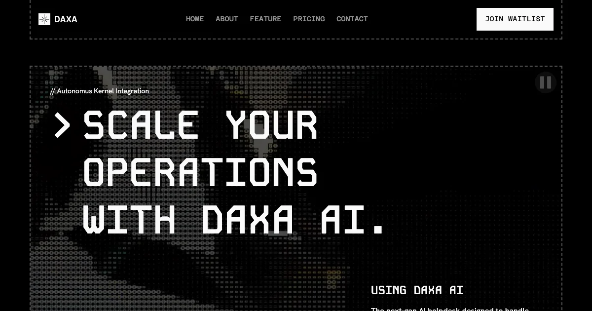 Screenshot of the Daxa theme homepage