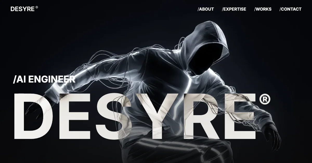 Screenshot of the Desyre theme homepage