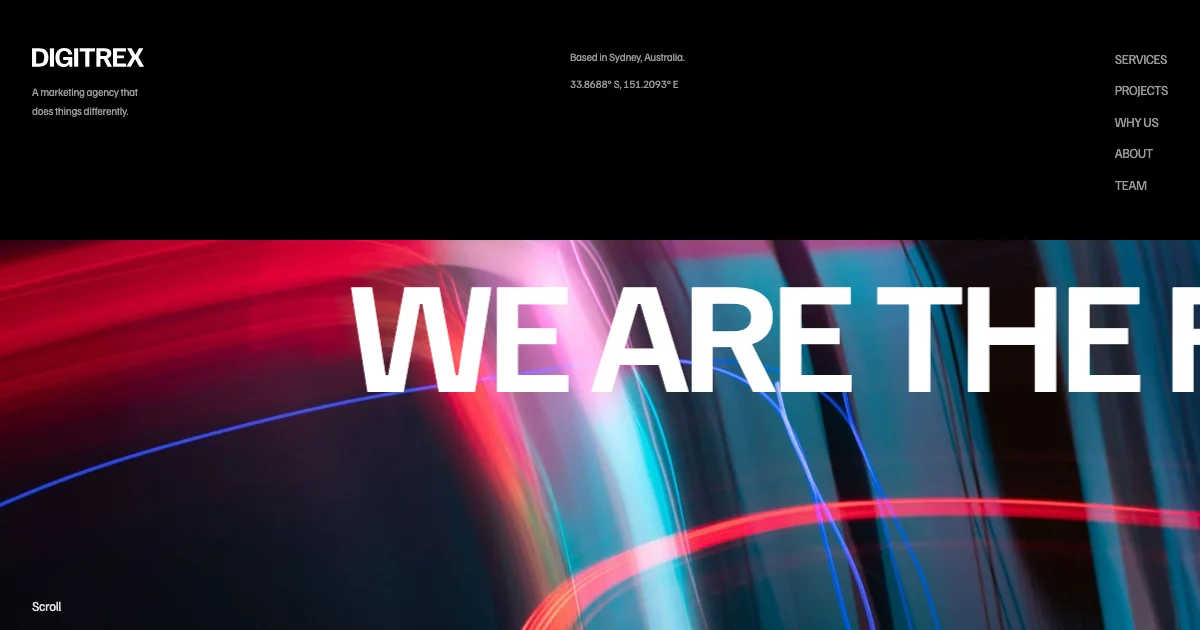 Screenshot of the Digitrex theme homepage