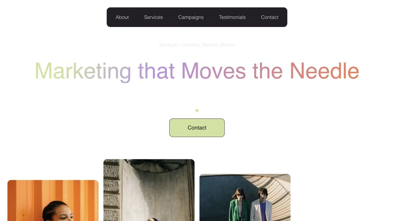 Screenshot of the Dynna theme homepage