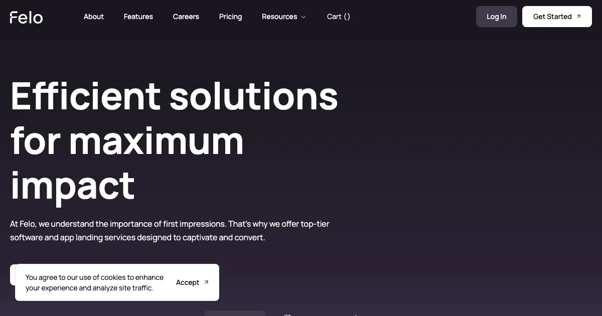 Screenshot of the Felo theme homepage