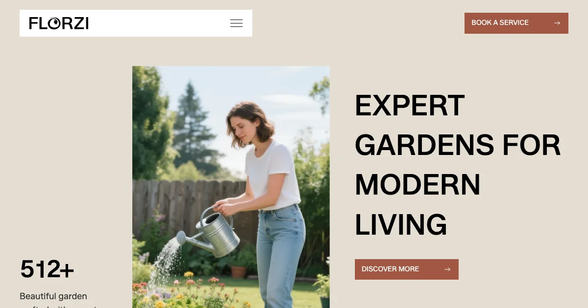 Screenshot of the Florzi theme homepage