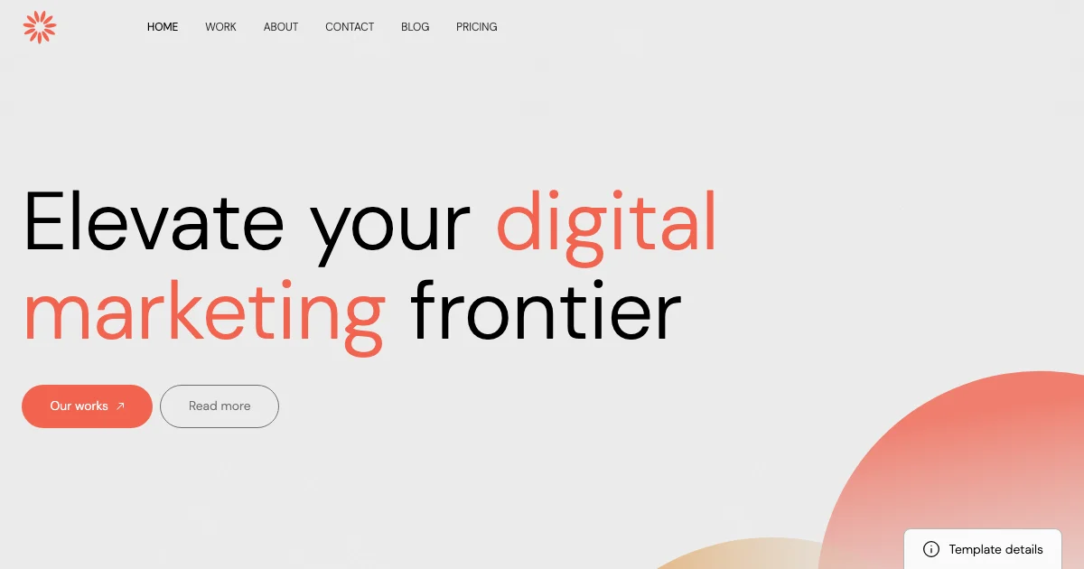 Screenshot of the Grained Studio theme homepage