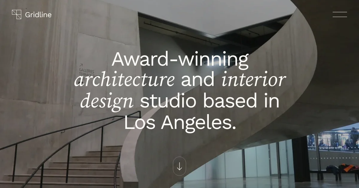 Screenshot of the Gridline theme homepage